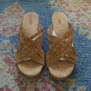 Ugg lilah suede wedge shoes